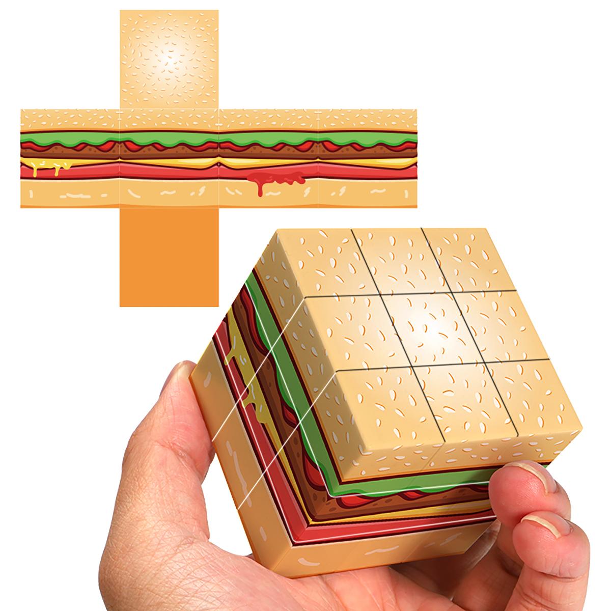 Magic Cube 3x3x3 3D UV Hamburger stress-relieving puzzle professional smooth speed game children s toy gift