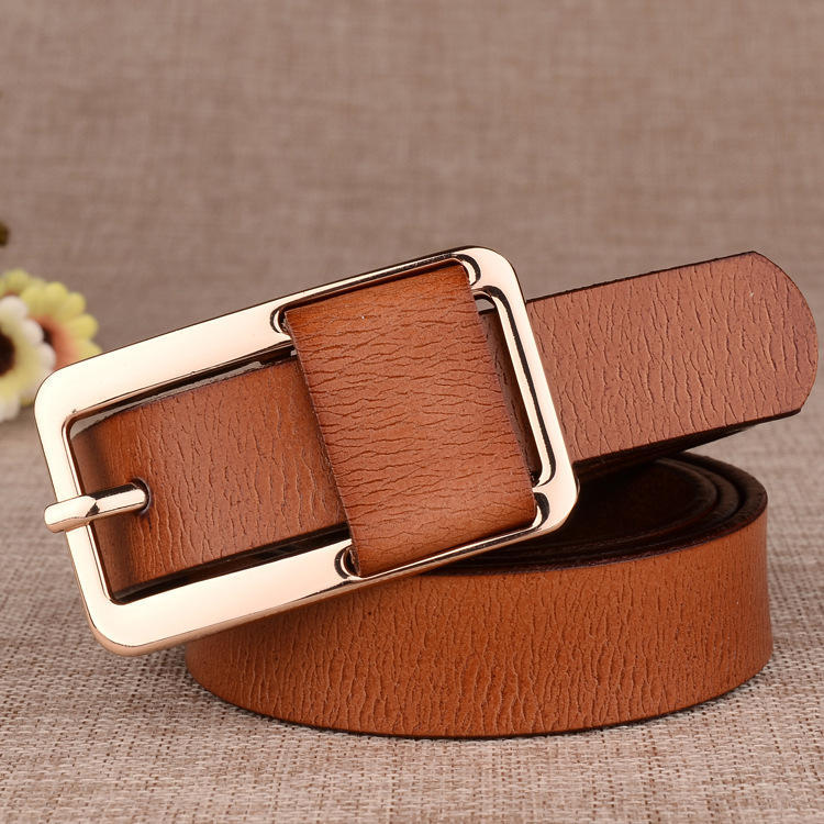 Women S Leather, Belt Women S Cowhide Decorative Casual Fine Leather Belt коричневый