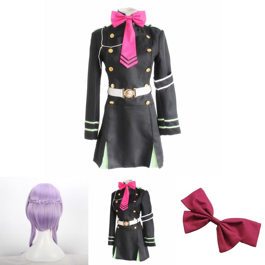 Elegant Anime Seraph Of The End Shinoa Hragi Military Uniform Cosplay Costume Dress For All Occasions