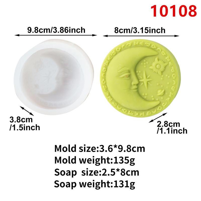 Sun Moon Face Silicone Soap Mold DIY Moon Sun Double Side Candle Handmade Lotion Bath Bomb Making Tool Silicone Mold
