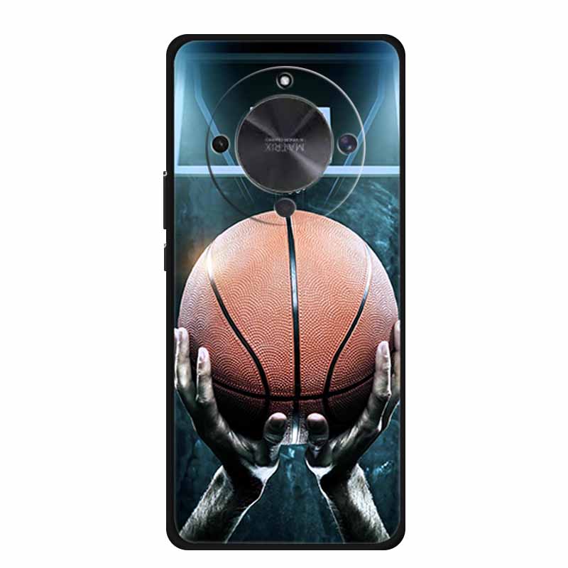Phone Case For Honor X70 5G 2025 Case X 70 Coque Flowers Black Silicone Soft Back Cover For Honor X70 Cases HonorX70 Funda 6.79"
