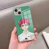 Anime K-Kusuo Saiki Handyhülle Für IPhone 17 Pro Max 15 Pro 16 14 Plus 12 13 Mini 11 Pro Stoßfeste Galvanisierte Glasabdeckung
