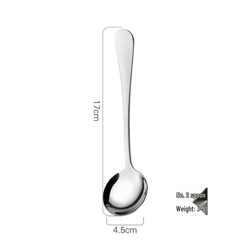 410 Stainless Steel Dining Spoon No. 2 Round Spoon