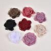 Burnt Edge Organza Camellia Headpiece - DIY Versatile Fabric Flower Accessory In Dried Rose.