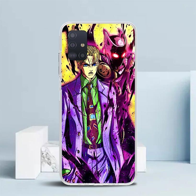 JoJo Kira Yoshikage Killer Queen Soft Cover for Samsung Galaxy A12 A22 A32 A52 A72 A02S Phone Case Note 20 Ultra 10 S10 Plus A51