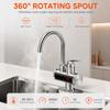 360° Rotating Electric Water Heater Faucet Digital Display Electric Hot Water Faucet  Bathroom