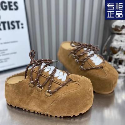 Thick-soled Heightening Bag Head Slippers Women's 2025 Spring New High-end Versatile Fashion Boken Shoes Outer Slippers Casual