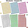 1620Pcs Holographic Star Stickers 6 Colors 1.5Cm Kids Reward Stickers For Classroom Behavior Chart Teacher Supplies