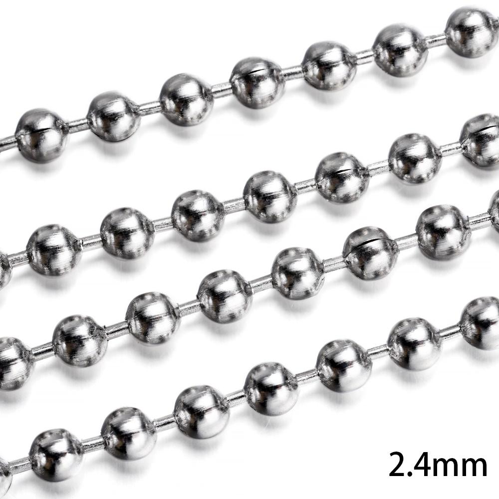 5m/lot 1.2mm-4.0mm Never Fade Stainless Steel Multi Styles Necklace Extender Chains For DIY Jewelry Making Findings Accessories