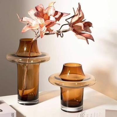 Vintage Flower Vase Art Glass Vase for Living Room Fresh Dried Flower Arrangement Home Decor