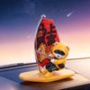 Dashboard Car Decorations Surf Bear Parking Number Plate Creative Car Cartoon Interior Interior Accessories