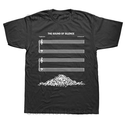 Engraçado O Som do Silêncio Camisetas Amante da Música Gráfico Streetwear Manga Curta Presentes de Aniversário Camiseta Estilo Verão Homens#Cor
