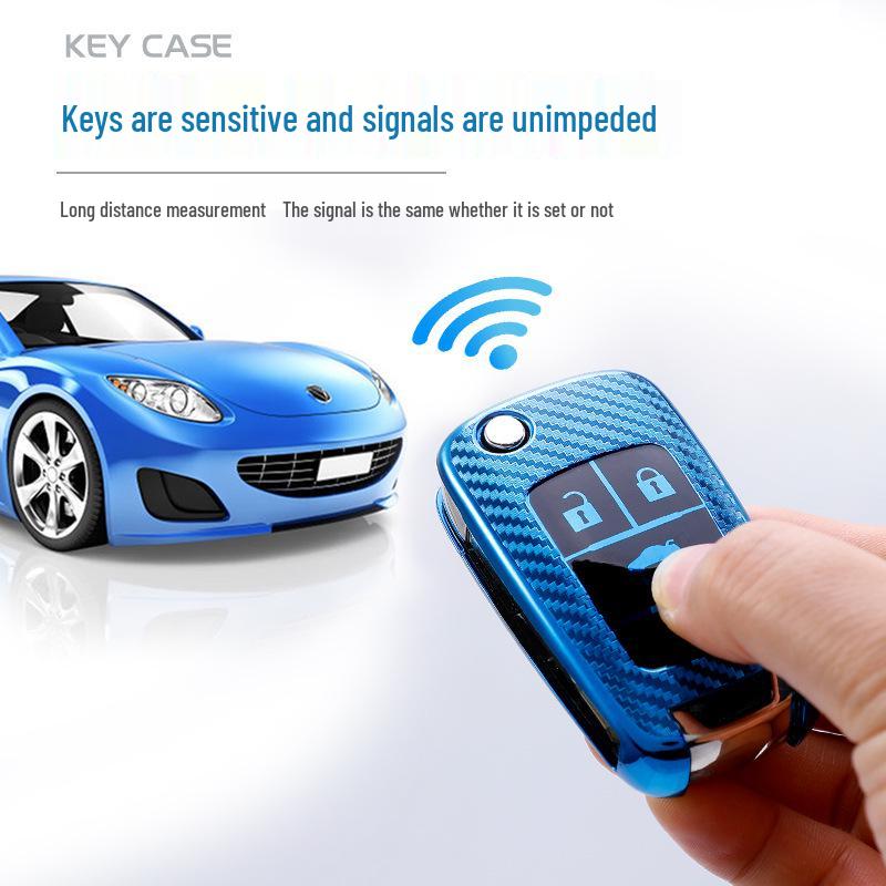 Chevrolet Onix 320 Carbon Fiber Key Case for Cruze, Buick Verano, Excelle Key Bag with Shell and Buckle