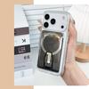 Scratch-resistant For MagSafe Wallet Transparent Simple Phone Magnetic Card Holder Acrylic for iPhone 17 16 15 14 13 12 11