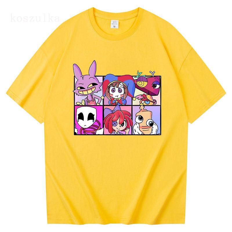 

THE AMAZING DIGITAL CIRCUS Print T-Shirt Men Women Casual High Quality Pomni The Jester Ramen T-Shirts Cotton Short Sleeve Tees 110