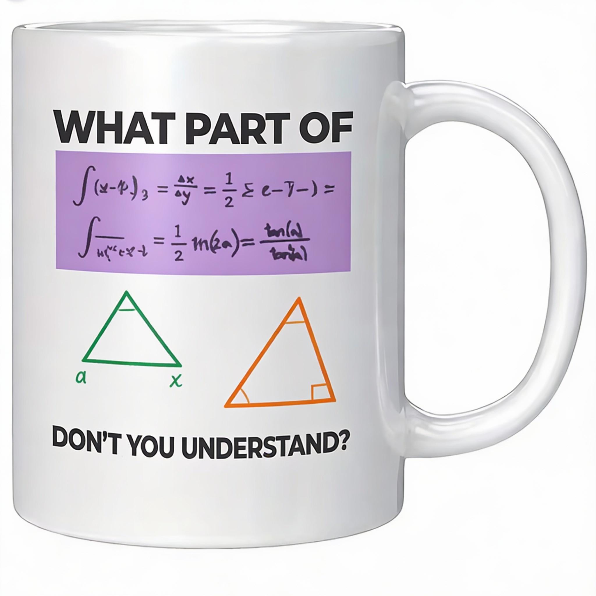 

What Part of Math Don t You Understand Ceramic Mug - Funny and Nerdy Design,Perfect Gift for Math Lovers,Unique Novelty Present 320ml