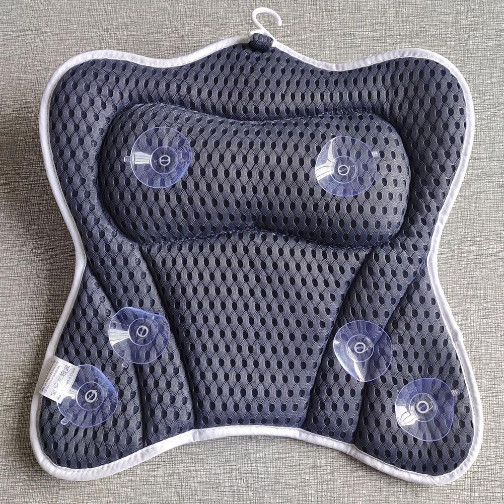 4D SPA Bath Pillow Bathtub Head Rest Pillow With 6 Powerful Accesso Breathable Ergonomically Cu Q6J6