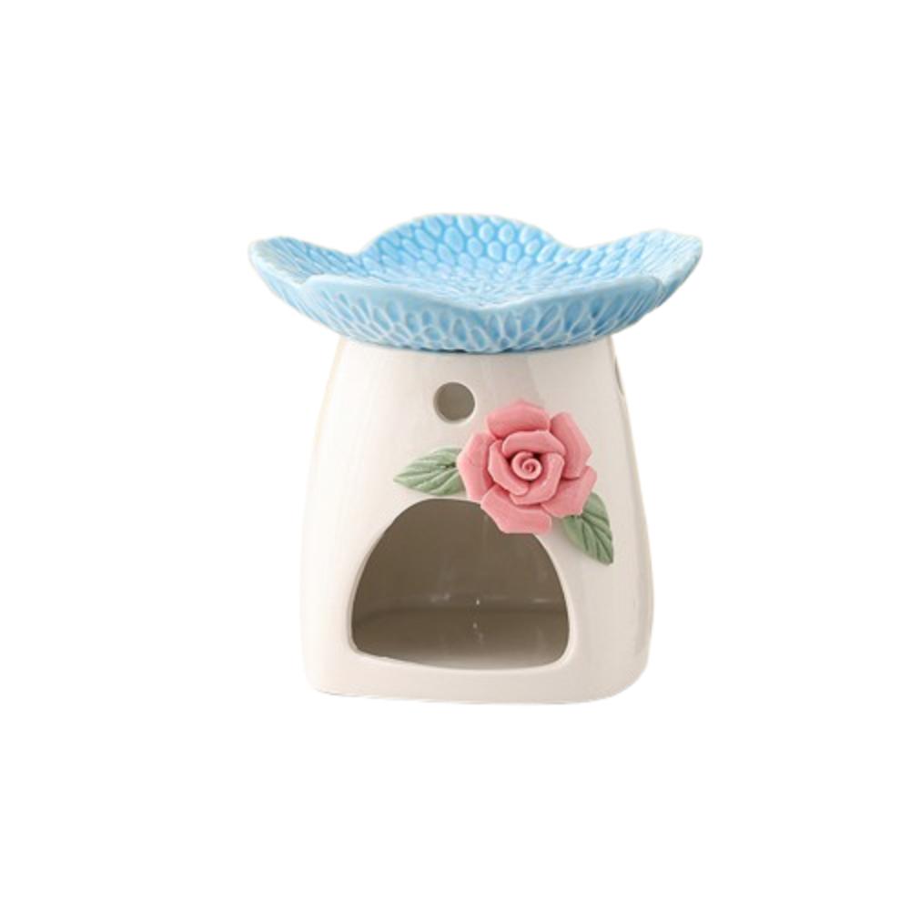 

Heat Resistant Candle Stove Ceramic Heating Incense Device Essential Oil Diffuser Meditation Space синий