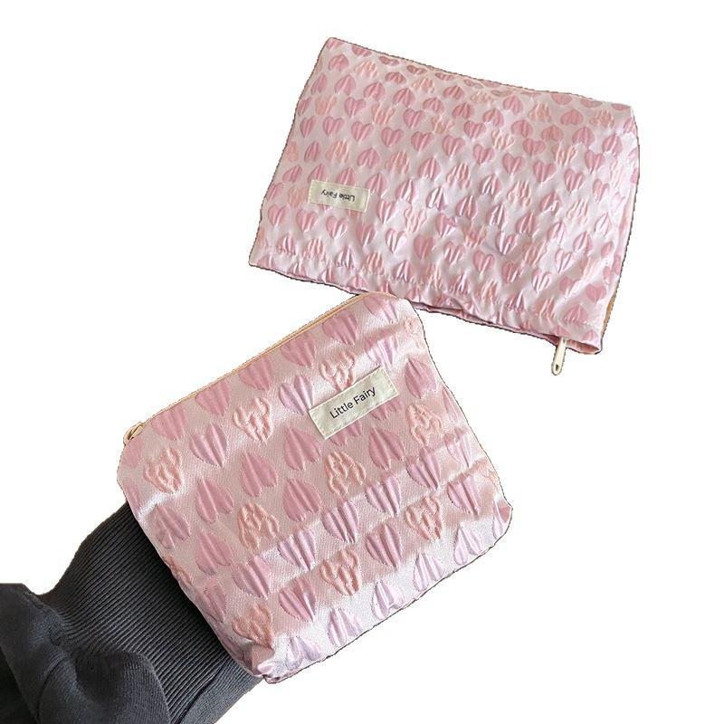 Adorable Zipper Cosmetic Bag for Women - Portable Makeup and Toiletry Storage for Travel and Students