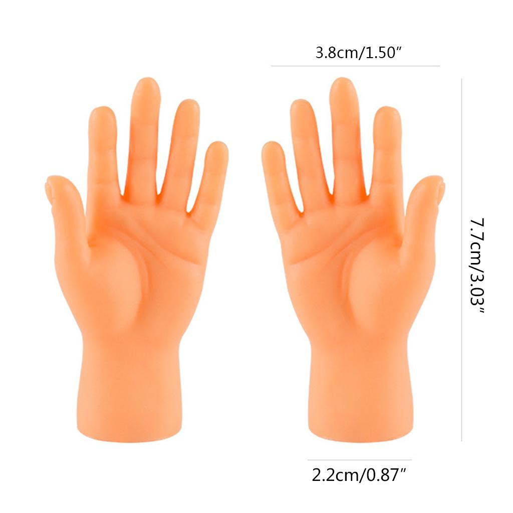 Flat HandStyle Funny Mini Hand Miniature Finger Puppet Left Right Hand Tiny Hand