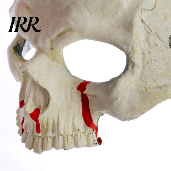 Easy to Wear Skull Face Mask Halloween Skeleton Mask, Scary with Side Clip, Lightweight Non-burdening for Haunted House Cosplay Masquerade Parties