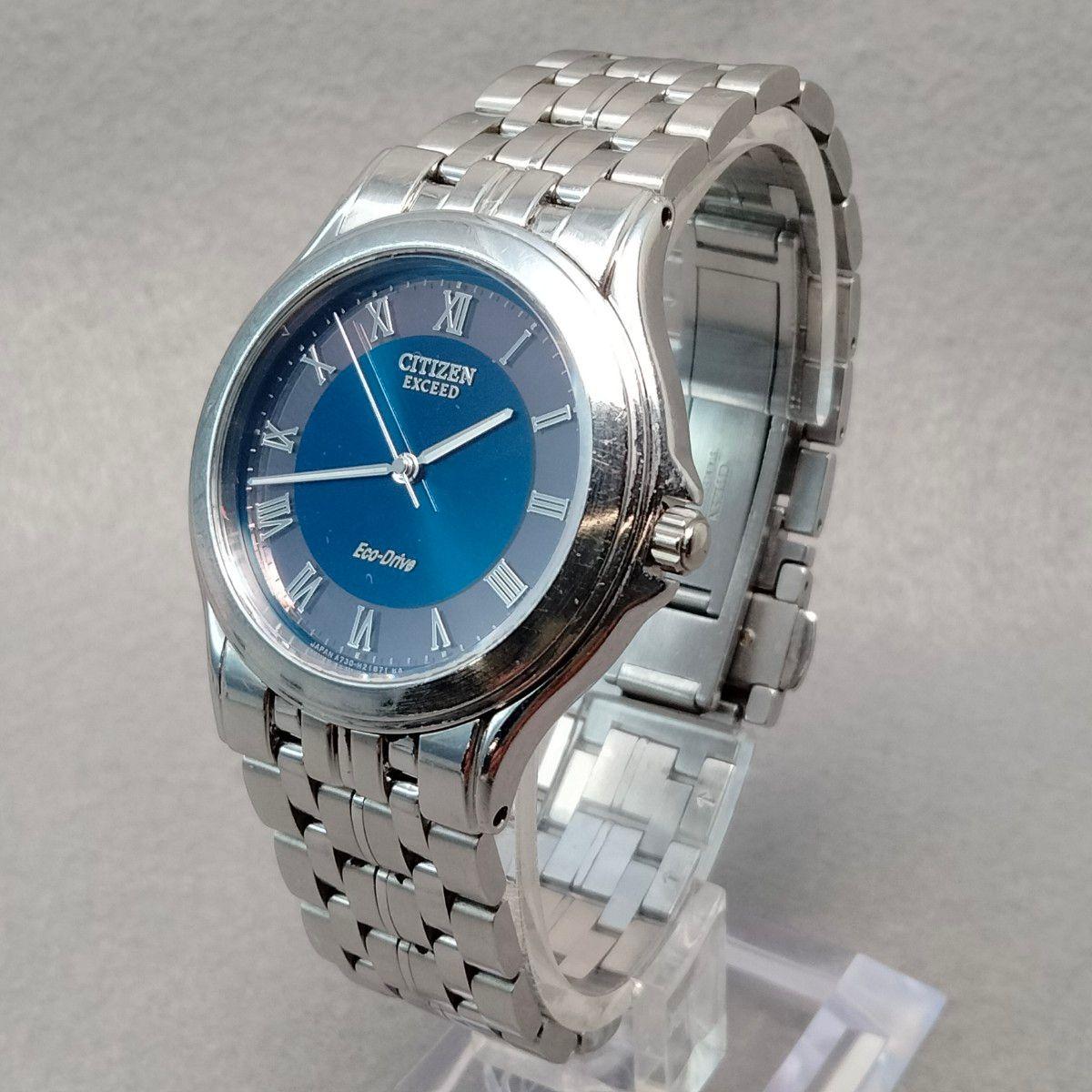 Citizen Exceed Eco Drive Синий циферблат A730-H12557 Рабочий продукт CITIZEN Солнечные мужские часы