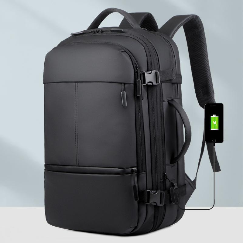 Men's Business Expansion 17 Computer Bag Travel Luggage Multi-functional Large Capacity Backpack
