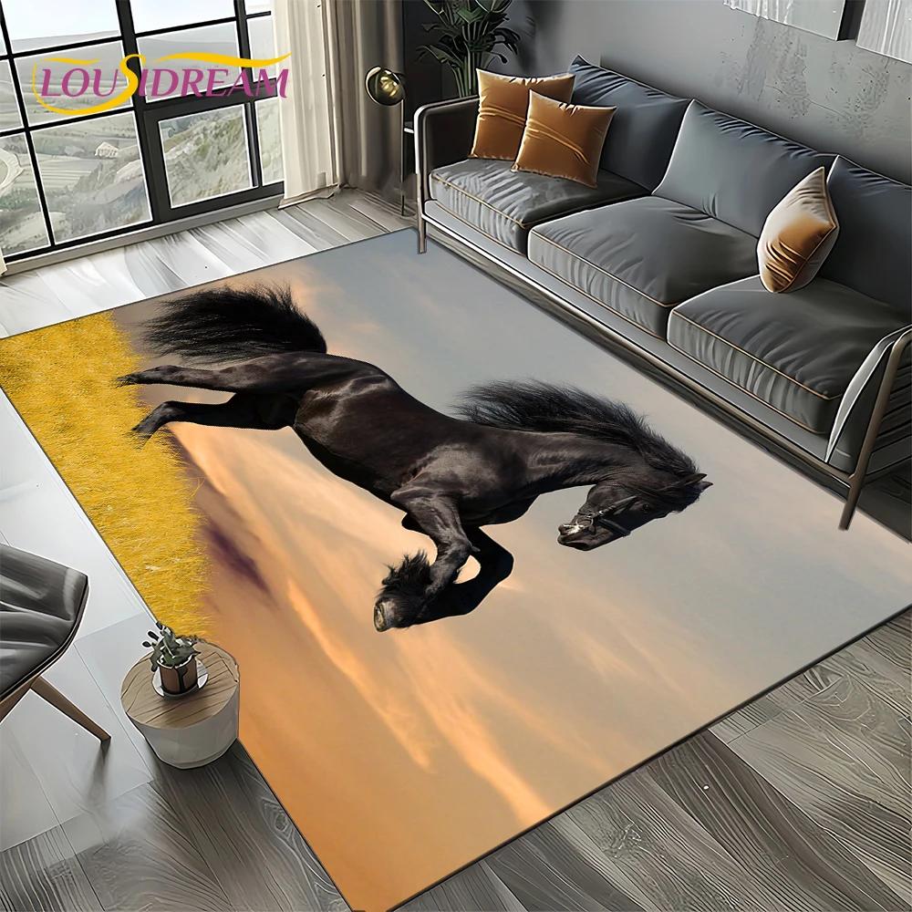 Horse Animal Carpet Rug for Living Room Bedroom Home Sofa Decoration,Kid Rug Floor Mat