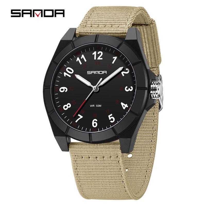 SANDA Unisex Luminous Korean Style Nurse Watch: Lightweight, Thin, Waterproof, Large Dial Quartz Watch for Teens