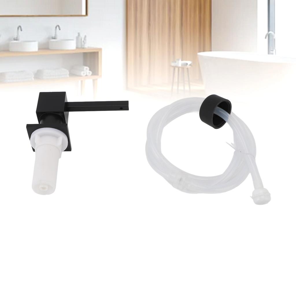 Soap Dispenser for Kitchen Sink Zinc Alloy Square Countertop Dish Soap Dispenser Pump with Silicone Extension Tube Kit