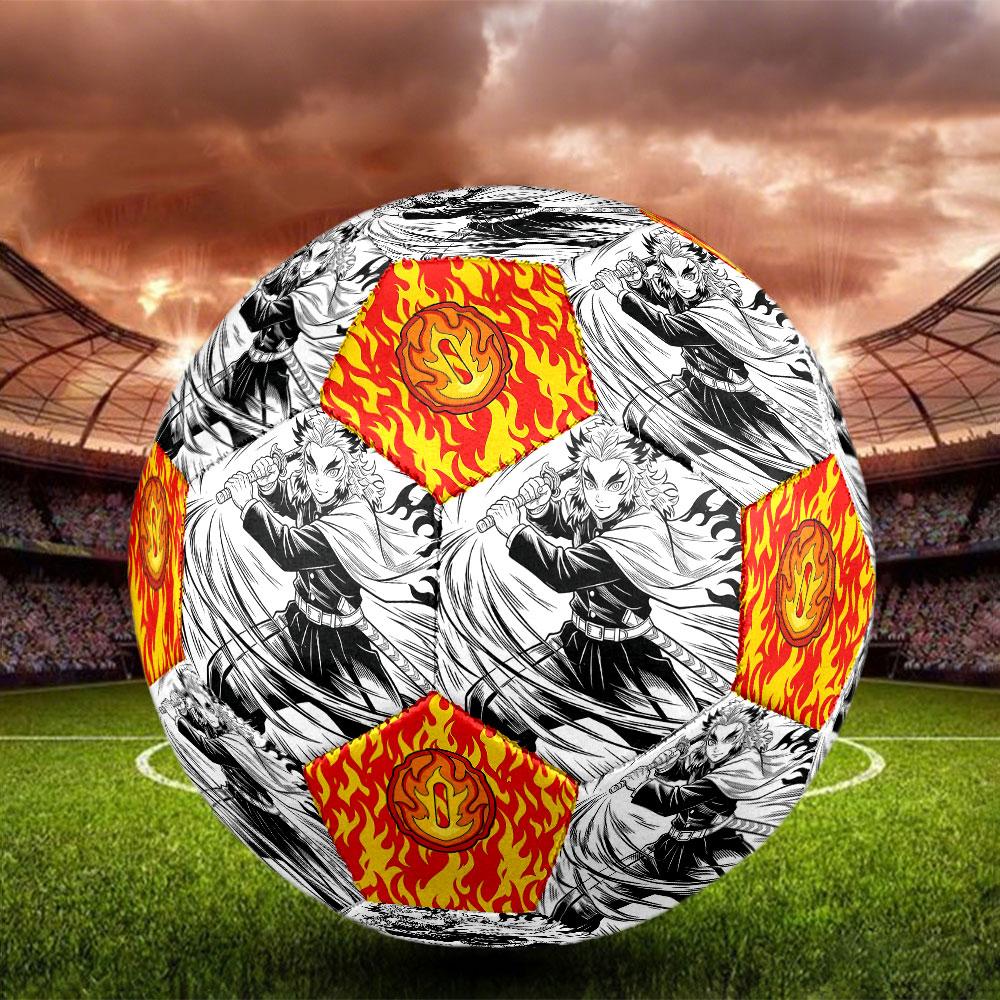 1pc Demon Slayer Kimetsu no Yaiba Soccer Ball Size 5 Indoor Soccer Ball Fashion Colorful Backyard Game - Great For Sports Fans Gift HE25
