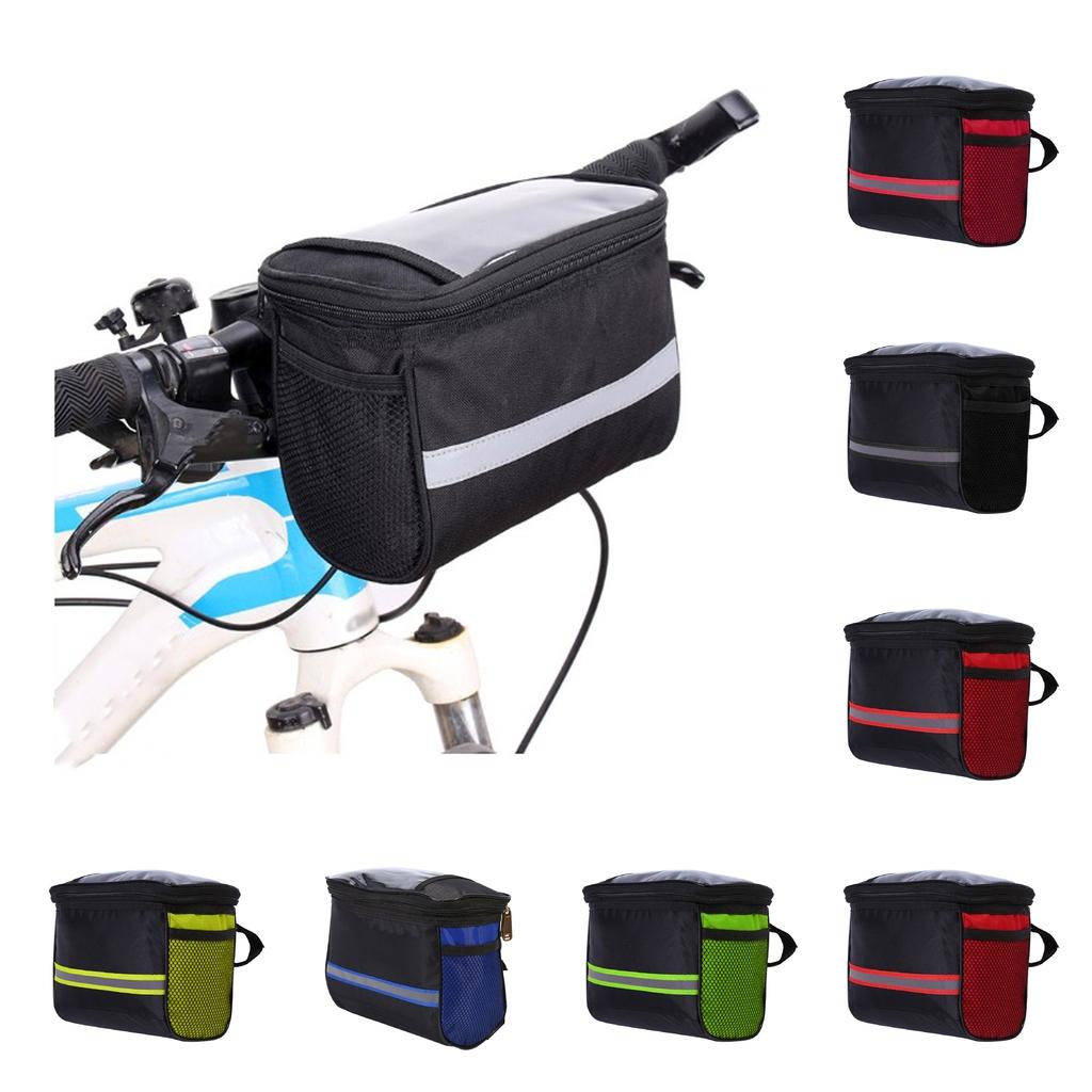 Bicycle Handlebar Bag Front Tube Storage Pouch Riding Travel Bike Bag Waterproof