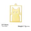 Teamer 3pcs/lot Pet Cat Pendant Gold Color Stainless Steel Kitten Animal Charms for Necklaces Earrings Jewelry Making Wholesale