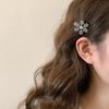 1pcs Women Silver Snowflake Faux Pearl Hair Clips Winter Hair Accessories Rhinestone Small Claw Clips Bangs Clips Sweet Elegant Daily Wear Hair Clips