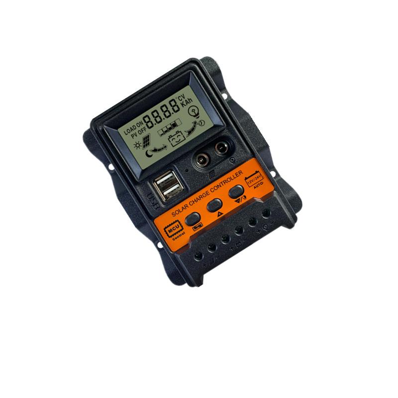 Afișaj dublu curent DC Controler solar 12V/24V LCD PWM Controler de putere fotovoltaică