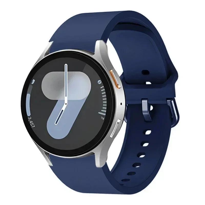 20mm Silicone Strap For Samsung Galaxy Watch 7/6/5/4 44mm 40mm Watchband For Galaxy Watch 6 4 Classic 43mm/47mm 42mm/46mm Band