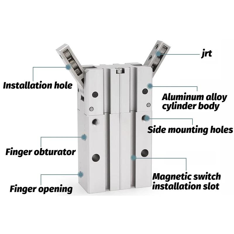 HFR Finger Cylinder HFR10/HFR16/HFR20/HFR25N180 Degree Opening and Closing Claw