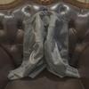 Men's Khaki Distressed Leather Jacket with Stand Collar and Multi-Pocket Design