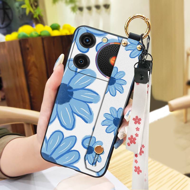 Phone Holder Dirt-resistant Phone Case For ZTE Nubia Music Wrist Strap Ring Anti-knock Protective Fashion Design Durable