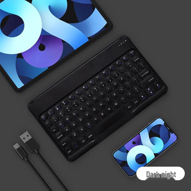 Wireless Bluetooth Keyboard with Round Keycaps for Apple & Huawei Tablets/Phones