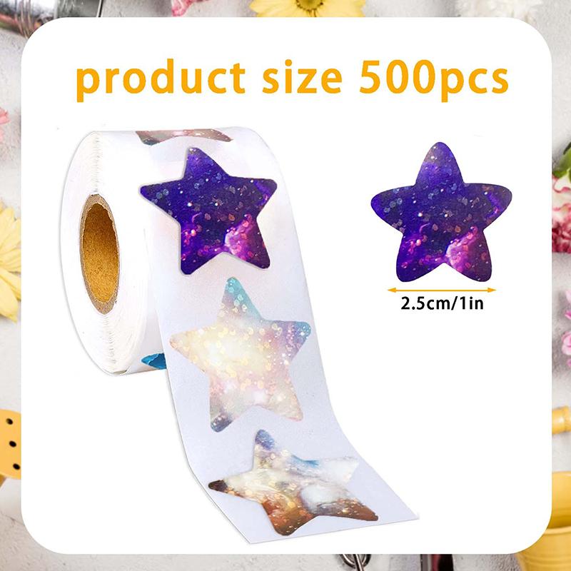 500 Buc Autocolante Spațiale Stea Autoadezive Recompensă Decorative Cadouri Cu Etichete Autocolante 1 Inch