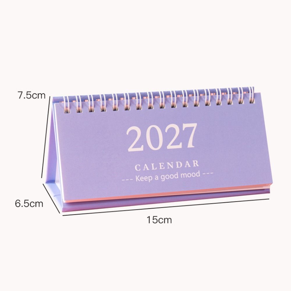 Mini 2027 Desk Calendar Standing Flip Calendar Gifts Standing Calendar Desk Planning
