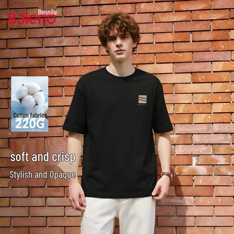 Baleno Men s Pure Cotton Short Sleeve T-Shirt L