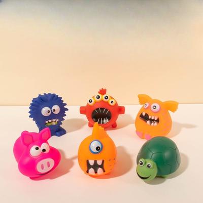 Gummilegetøj Kreativt Talende Lille Monster, Bidfast Tandfrembrud Enøjet Monster, Skildpadde, Hundelegetøj