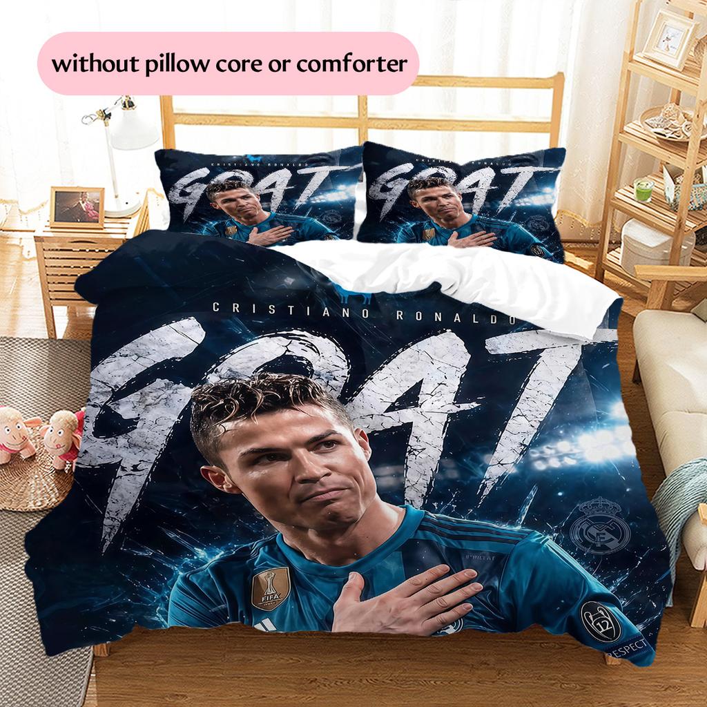 Cristiano Ronaldo Mönster Sängkläder Täcke Set Heminredning Gåva (1 * påslakan + 2 * örngott utan kärna)