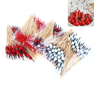 100X 12Cm Herz Bambus Pick Buffet Kuchen Obst Gabel Party Dessert Salat Stick