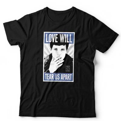 T-shirt Ian Curtis Joy Division Love Will Tear Us Apart Poster Musicale Retrò