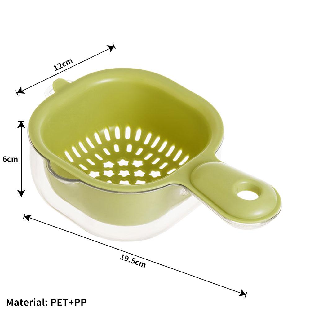 Kitchen Fruit Tray Removable Double Layer Fruit and Vegetable Basin Draining Basket Creative Household Washing Basket