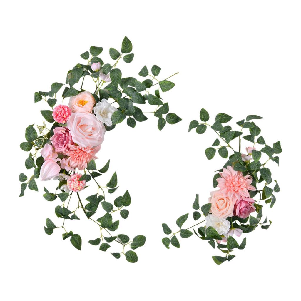 2Pcs Wedding Arch Flowers Beautiful Realistic Rustic Ornament Artificial Rose Flower for Window Home Ceremony Backdrop Party