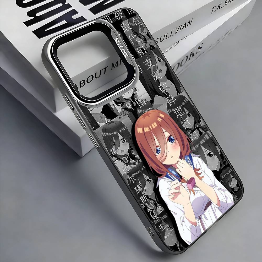 M-Miku N-Nakano Colorful Silver Back Phone Case For IPhone 17 16 15 14 13 12 11 Plus Pro Max Plus